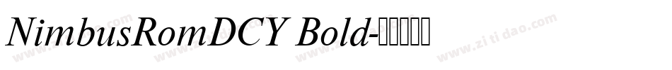 NimbusRomDCY Bold字体转换